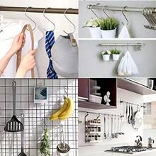10 Heavy Duty Stainless Steel S-Shaped Hooks - Versatile Metal Hooks For Kitchens, Workshops, Bathrooms, And Gardens. - Multicolor - View 9