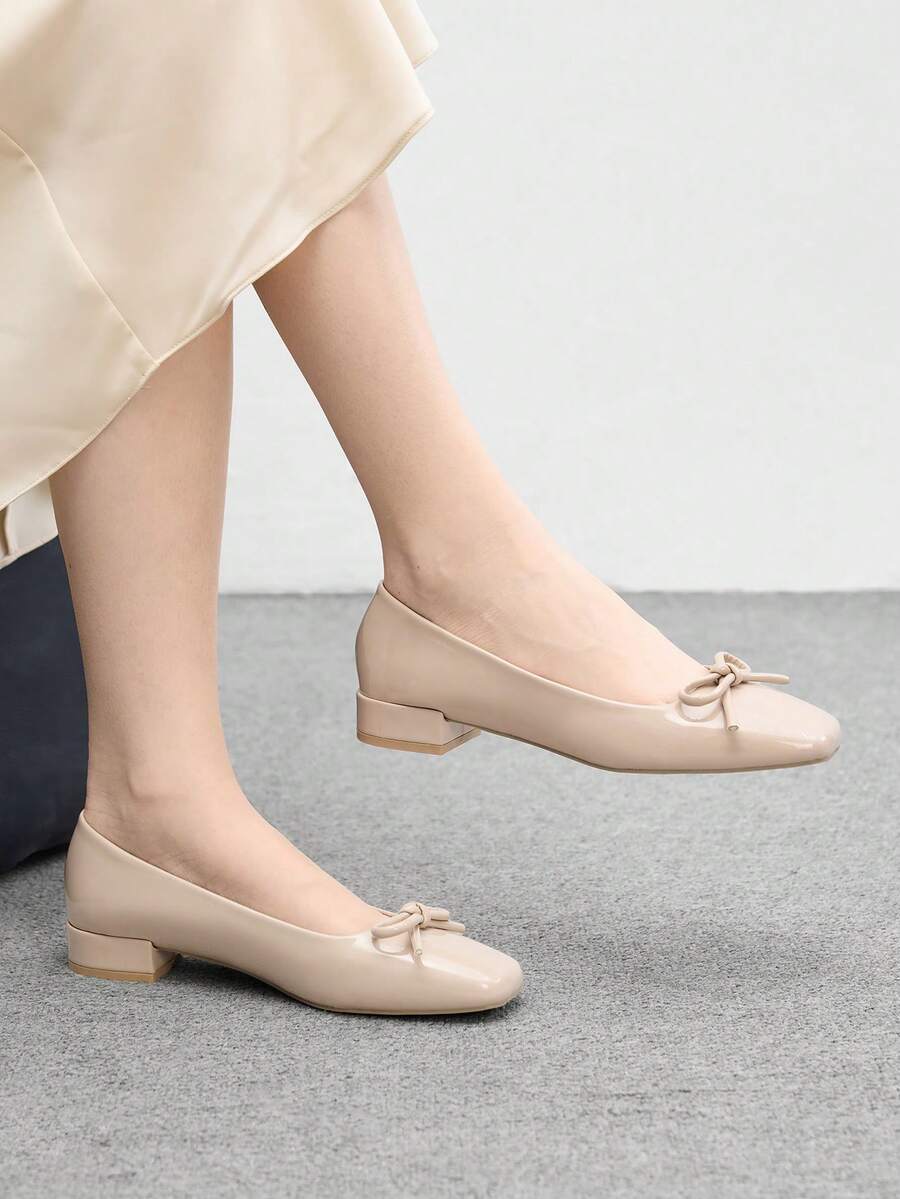CUCCOO BIZCHIC Women's All-Match Black Casual Comfortable Slip-On Flats, Versatile For Daily Wear - Apricot - View 1