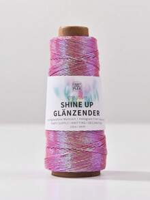 1mm/150m Glossy Holographic Flash Line, Wrapped With Gold And Silver Core, Suitable For DIY Weaving, Crochet, Party Decoration, And Jewelry Rainbow Yarn - Multicolor - View 7