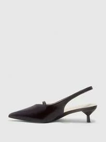 CUCCOO BIZCHIC Women's Shoes Pointed Brown Basic Simple Commuter Daily Wear Kitten Heels - Brown - View 4