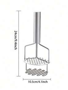 Haus Hana Stainless Steel Potato Masher Wavy Telescopic Potato Press Nylon Potato Press Potato Masher Potato Press - Multicolor - View 7