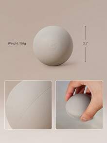 GLOWMODE Extra Love Smooth Silicone Massage Ball For 360° Muscle Relaxation & Recovery Yoga Pilates Studio Gym Workout Fitness Wellness Accessory - Milk tea color - View 6