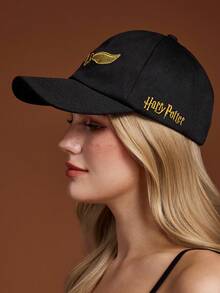 HARRY POTTER X SHEIN Topi Baseball Wanita - Hitam - View 3