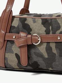 Viva Strut Ladies Shoulder Bag, Brown Rivet Strap Design Boston Bag, Star Pendant Pendant, Sweet And Cool Hot Girls Y2K Street Style, Daily Shopping Party - camouflage - View 5
