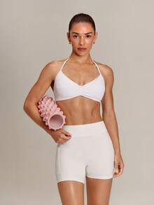 GLOWMODE Roll It Out Textured Muscle Massage Roller With Pressure Points For Shoulders, Legs & Post-Workout Recovery Yoga Pilates Gym Studio Workout Wellness - powder - View 8