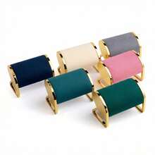 1pc Luxury Velvet Watch Display Stand, Metal Anti-Slip Watch Holder, Jewelry Photography Prop Suitable For Home And Commercial Use - Multicolor - View 2