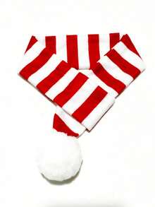PETSIN Christmas Stripe Fashionable Pet Scarf, Christmas Gift - Red and White - View 8