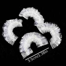 100/200pcs Disposable Stretchable Ear Covers, Minimalist Design, Protect Ears, Prevent Water From Entering Ears, Shower Ear Covers, Transparent Ear Covers, Swimming, Hair Styling, Hair Dyeing, Perming, Bathing, Hair Washing, Ear Protection - Earmuffs - View 3