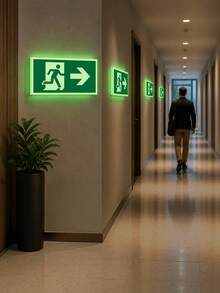 7/8 Pieces Of Luminous Emergency Exit Signs, Fire Safety Directional Signs With Photoluminescent Film For Hotels, Schools And Offices - one size fits all - View 8