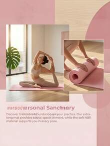 1PC FOLDABLE PORTABLE HIGH DENSITY FOAM THICKENED NON SLIP WEAR RESISTANT SOFT SKIN FRIENDLY LIGHTWEIGHT EASY STORAGE YOGA EXERCISE MAT FOR HOME OFFICE OUTDOOR GYM FITNESS STRETCH TRAINING MEN WOMEN UNISEX GIFT - Pink - View 6