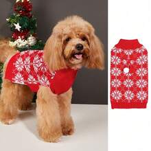 PETSIN Mas Tree Snowflake Fair Isle Dog Knit Vest, Sleeveless Holiday Pet Tank, Winter Warm Puppy Sweater - Multicolor - View 23