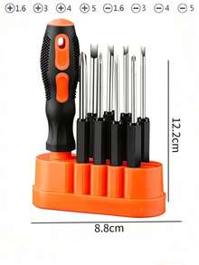 1 Set 8-In-1 Multifunctional Screwdriver Set For Mobiles And Computers - Manual Repair Tool Kit With Various Heads - Multicolor - View 2