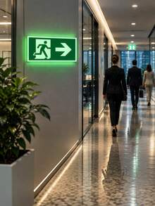 7/8 Pieces Of Luminous Emergency Exit Signs, Fire Safety Directional Signs With Photoluminescent Film For Hotels, Schools And Offices - one size fits all - View 4