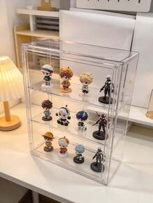 3-Tier Transparent Display Cabinet With Magnetic Door, Heavy-Duty Acrylic Structure, Extra Large Capacity, Modern Design Transparent Display Case For Store, Home Office, Collectibles, Space-Saving Organizer, Thanksgiving, Christmas - A - View 3