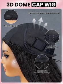 9am Hair Store 真人发三合一半头假发，无缝水波纹假发，翻转式真人发假发，无需胶水，无蕾丝，180% 密度，14-16 英寸波波头，18-28 英寸长发，自然黑色，自然发际线，旅行必备，新手友好型假发，日常佩戴，快速发货，无胶前额假发，编织真人发，度假必备，万圣节装扮，情人节真人发无蕾丝假发，自然无胶假发，浪漫约会女性假发 - S1 - 查看 7