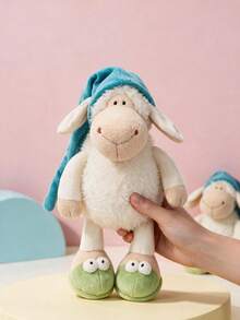 POKOJA LAND 1pc Sleeping Cap Sheep Plush Toy, Soft Animal Hug Pillow, Sofa & Home Decor, Birthday, Mother's Day & Christmas Gift. - Multicolor - View 6