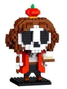 MINKOJA Halloween Cute Building Blocks Kit, Mini Q Version Skeleton Pumpkin Ghost Figures, Easy Assembly Educational Toy, Desktop Ornament, Halloween Party Favors Gift - Multicolor - View 24