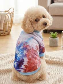 PETSIN 1 Pc Flannel Pet Printed Warm Sweatshirt For Pets - Multicolor - View 5