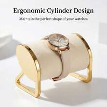 1pc Luxury Velvet Watch Display Stand, Metal Anti-Slip Watch Holder, Jewelry Photography Prop Suitable For Home And Commercial Use - Multicolor - View 3