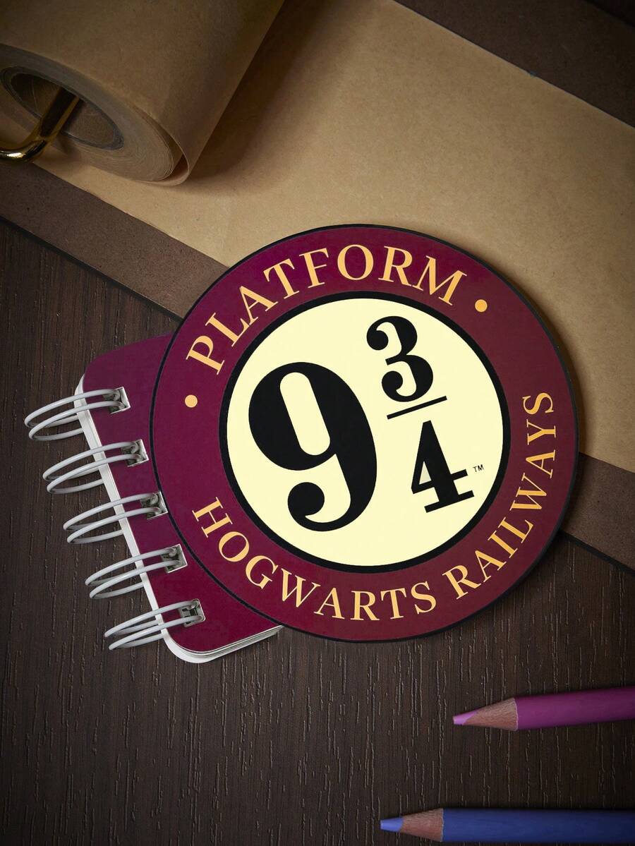 HARRY POTTER X SHEIN 60 Special-Shaped Coil Books, Cartoon Cute Hand Account, Student Thickened Notes, High-Value Portable Diary - 9 3/4 - View 1