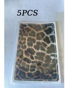 1pc Simulated Leopard Print Credit Card Sticker, High-End Texture DIY Sticker, The Same Style As Beauty Bloggers, A Must-Have For Social Media Leopard Print Enthusiasts, Perfect For Decorating Transit Cards, Campus Cards, And Credit Cards - Multicolor - View 15
