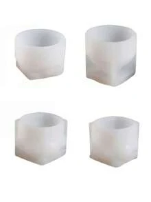 4-Piece Set, 3D Simulation Of 4 Plant Silicone Molds DIY Fragrant Gypsum Simulation Plant Molds Creative Handmade Potted Grinding Tools. - artificial plant - View 13