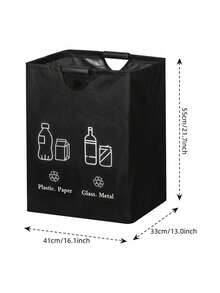1PC Large Capacity Foldable Thickened Tear ResistantSponge Handle Can Garbage Bin Collapsible SpaceSaving For Home Office Kitchen Storage Container - A - View 10