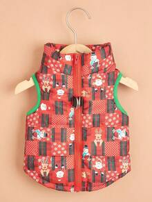 PETSIN Festive Christmas Quilted Dog Vest Zip‑Up Sleeveless Jacket With Dual D‑Ring Leash Hooks - Multicolor - View 22