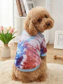 PETSIN 1 Pc Flannel Pet Printed Warm Sweatshirt For Pets - Multicolor - View 6