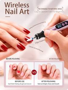 JMMO 18-In-1 Electric Nail File Set, Multi-Functional Nail File, USB Rechargeable - Suitable For Thick Nails, Professional Multi-Speed Electric Nail File,Nail Polishing, Care And Shaping Tool,Professional Nail Filing Tool,A Perfect Gift For Women,(180mAh) - Multicolor - View 4