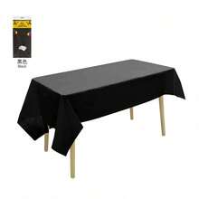 10pcs Disposable Party Tablecloth, Waterproof PE Plastic Cloth, Birthday Dessert Tablecloth, Solid Color, Suitable For Outdoor Wedding, Halloween Party, Christmas Party, Birthday Party, Camping, Christmas And Other Occasions - Multicolor - View 9