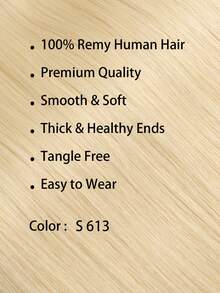 20pcs 50g 613# Bleach Blonde Color Straight Tape In 100% Remy Human Hair Extension For Salon Silky Seamless Invisible For Thin Hair Woman Natural Look Top Quality - S613 - View 2