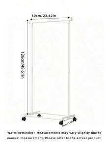 Space-Saving Design With Double-Layer And Single-Layer Hangers, Equipped With Independent Rolling Casters, Three-Layer Structure, Measuring (60 Cm * 35 Cm * 130 Cm), Fits 8 To 10 Pieces Of Clothing. - Multicolor - View 10