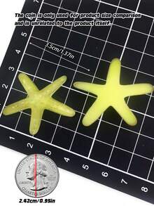 1.38英吋/3.5公分樹脂海星裝飾品，適合婚禮、節日與居家手工藝，家居裝飾配件 - 多色3 - 查看 4