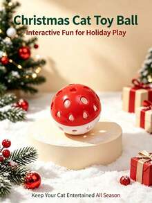 PETSIN Christmas Cat Toys Set, Interactive Kitten Toy Assortment, Indoor Cats Entertainment, Soft Crinkle Balls Mice Bite Resistant Cat Toy Pack, Holiday Xmas Gift For Small Medium Cats - Multicolor - View 22