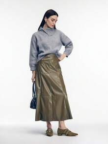Mnmlis 女款時尚百搭尖頭扣飾高跟單鞋 - 軍綠色 - 查看 3