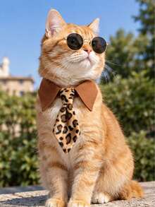 1pc Adjustable Denim Pet Tie, Cute Neck Scarf Collar For Small Dogs & Cats, Photo Prop Pet Accessory - Multicolor - View 6