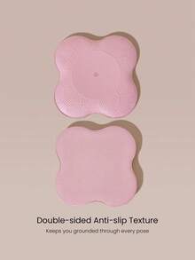 GLOWMODE Stay Soft Mini TPE Yoga & Fitness Support Mats With Thick Cushioned Design, Non-Slip Grip & Shock-Absorbing Support Yoga Pilates Studio Wellness - Pink - View 3