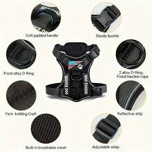 1PC Shockproof Reflective Pet Harness Valentine's Day Pet Gift Night Vision Function Dog Vest Style Suitable For Large, Medium And Small Dogs New Shock-Absorbing Night Vision Reflective Pet Tactical - Red - View 11