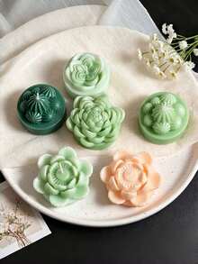 4-Piece Set, 3D Simulation Of 4 Plant Silicone Molds DIY Fragrant Gypsum Simulation Plant Molds Creative Handmade Potted Grinding Tools. - artificial plant - View 8