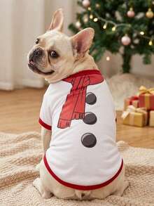 PETSIN Xmas Snowman Graphic Pet Garb, Winter Festive Pet Apparel - Multicolor - View 4