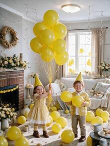 MINKOJA Mixed Sizes 5/10/12/18 Inch Latex Balloon Arch Kit, 10/55/135Pcs Multi Color Premium Balloons With Accessories, Birthday Wedding Anniversary Graduation Babyshower Gender Reveal Festival Photo Backdrop Party Decor Supplies - Yellow - View 11