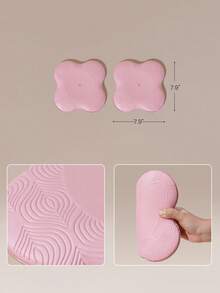 GLOWMODE Stay Soft Mini TPE Yoga & Fitness Support Mats With Thick Cushioned Design, Non-Slip Grip & Shock-Absorbing Support Yoga Pilates Studio Wellness - Pink - View 7