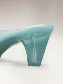SHEIN VACAZURE Women's French Retro Peep-Toe Jelly Crystal High Heel Sandals - Mint Blue - View 7