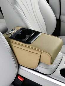 Car Armrest Height Pillow, 3d Embossed Design, With Integrated Center Armrest And Multi-Function Storage Compartment, Relieves Driving Fatigue, Side Pocket For Storing Items - Multicolor - View 4