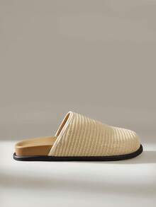 Solecia Ladies Are Fashionable And Comfortable, With A Pedal Bag Head Drag, Weaving A Holiday Style - Beige - View 1