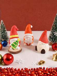 Santa Claus Elf Aromatherapy Candle Silicone Mold DIY Holding Snowflake Tree Faceless Dwarf Dropping Plaster Grinding. - Santa Claus - View 5