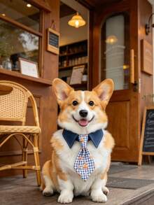 1pc Adjustable Denim Pet Tie, Cute Neck Scarf Collar For Small Dogs & Cats, Photo Prop Pet Accessory - Multicolor - View 12