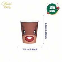 Muroi Mono 25/100 Pieces Of Disposable Party Supplies, Including Disposable Paper Plates, Napkins, Cups, Suitable For Dessert Service, Party Decorations, Various Events, And Gatherings, Including Christmas. - Style 5 - View 11