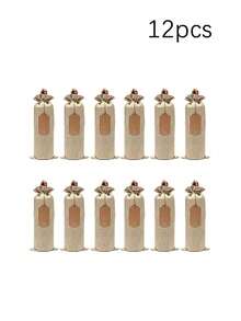 6/12Pcs Drawstring Wine Bottle Bags., Reusable Wine Gift Bags With Tags, Decor Party Supplies For Birthday. Wedding. Christmas, NewYear, Home And Holiday Party Decoration - Multicolor - View 10